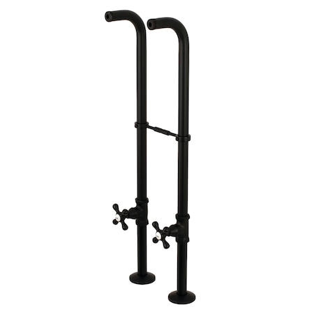Kingston Brass Freestanding Supply Line Package, Matte Black CC266S0AX